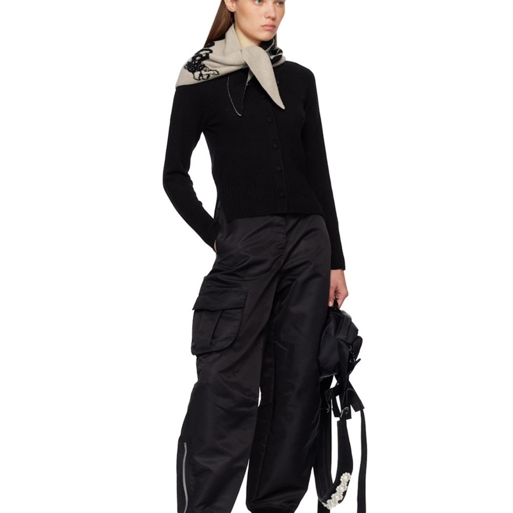 🖤🤎 Simone Rocha Wool Crystal Scarf🤎🖤